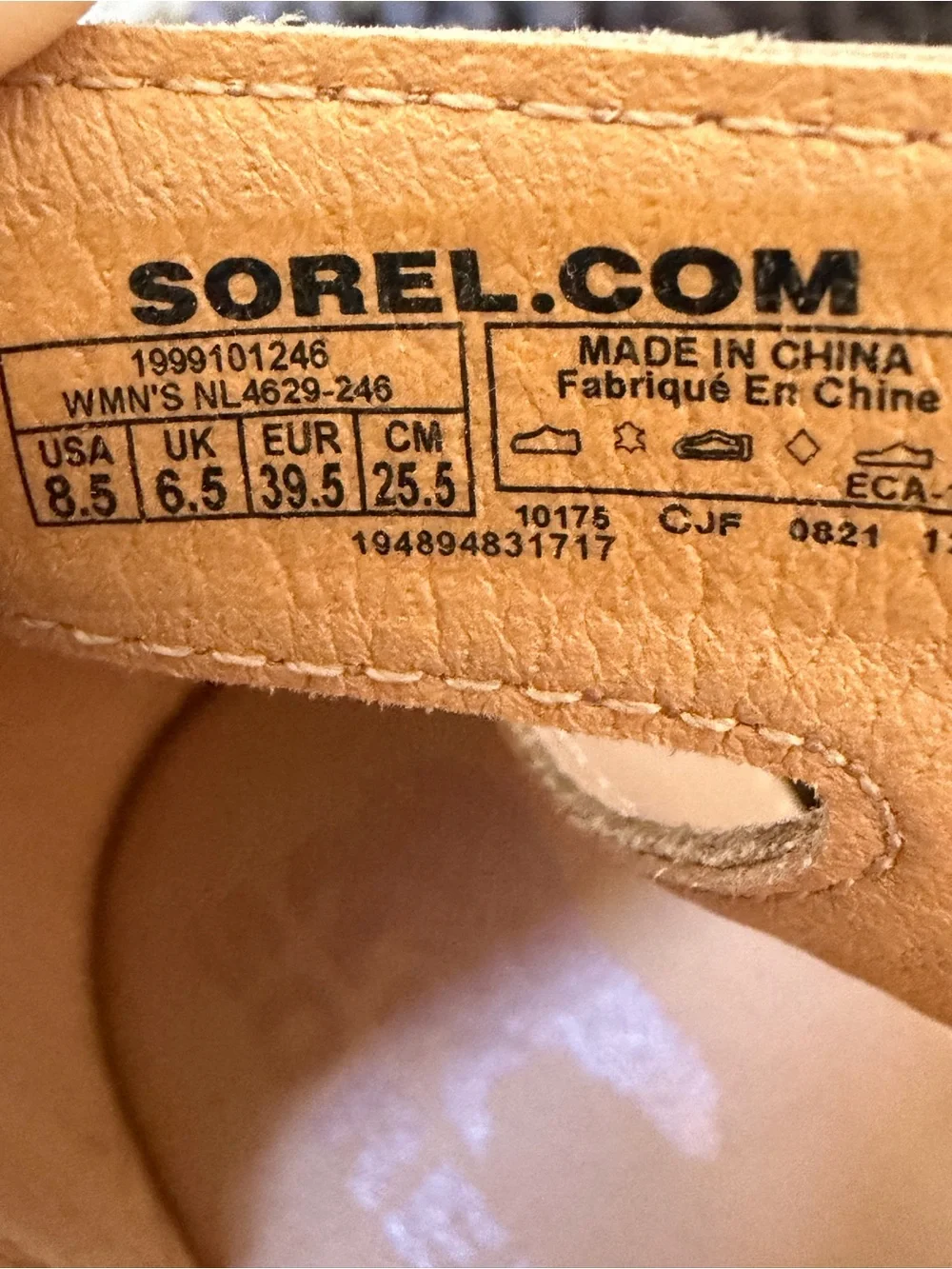 Sorel Beige Platform Sandals with Coral Pink Laces